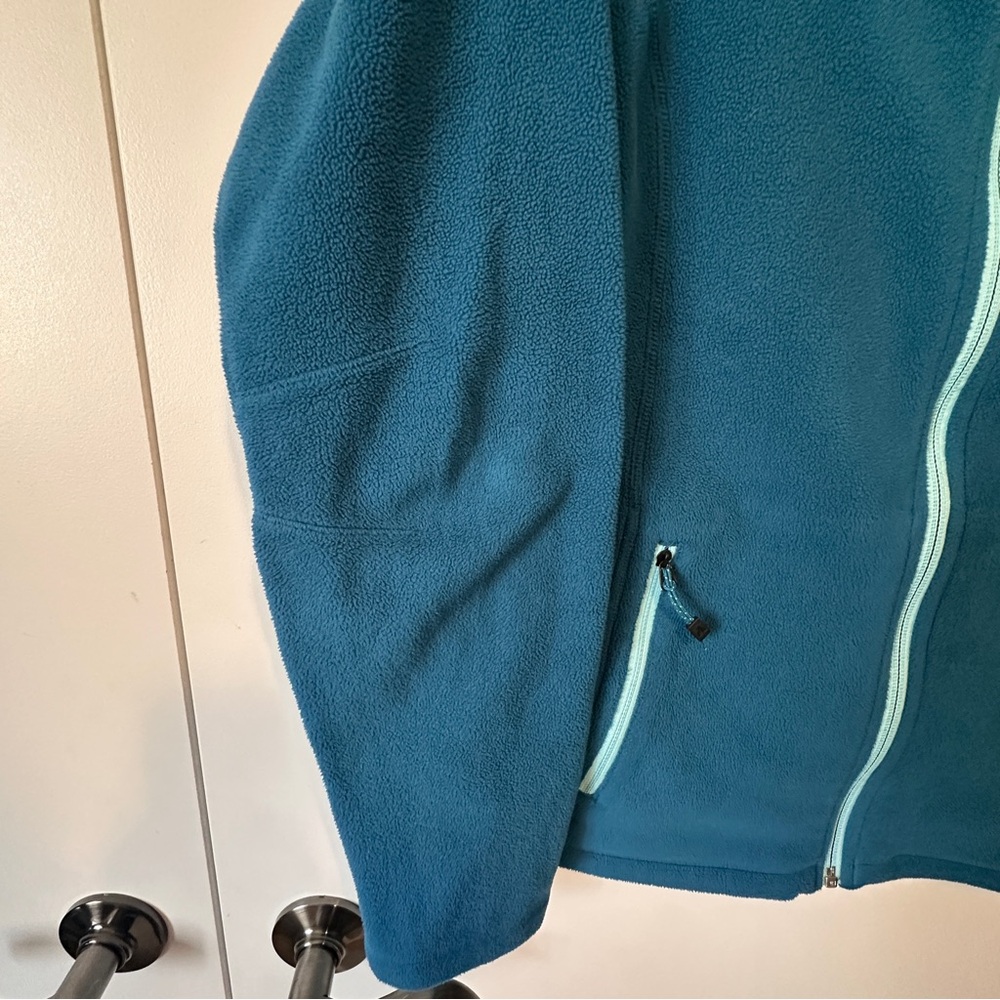 Eddie Bauer First Ascent full zip fleece jacket - teal sz Med - Picture 5 of 12